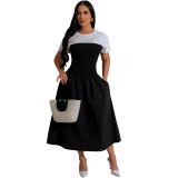 Women short-sleeved Casual summer Maxi Dress