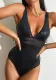 Women Mesh Patchwork Sexy V-Neck One-Piece Swimwear