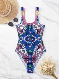 Women's Sexy Print Strap One-Piece Swimsuit