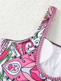 Women's Sexy Print Strap One-Piece Swimsuit