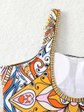 Women's Sexy Print Strap One-Piece Swimsuit