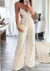 Women Backless suspenders elegant Chic sleeveless Jumpsuit