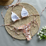 Women bikini sexy print lace Two Pieces Swimwear