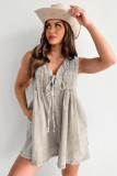 Women summer sleeveless loose jumpsuits