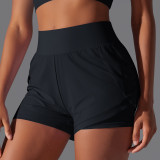 Solid Color Double-Layer Breathable Sports Tennis Yoga Shorts Running Fitness Women's Yoga Shorts