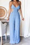 Women Backless suspenders elegant Chic sleeveless Jumpsuit