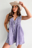 Women summer sleeveless loose jumpsuits