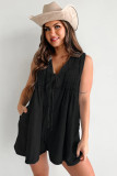 Women summer sleeveless loose jumpsuits