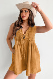 Women summer sleeveless loose jumpsuits