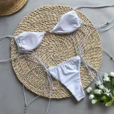 Women bikini sexy printed lace-up Two Pieces Pieces Swimwear
