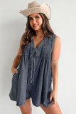 Women summer sleeveless loose jumpsuits