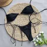 Women bikini sexy printed lace-up Two Pieces Pieces Swimwear