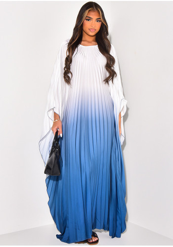 Women summer pleated printed Maxi dress