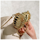 Mini Metal Shell/Heart Shape Bag One Shoulder Crossbody Fashion Bag