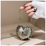 Mini Metal Shell/Heart Shape Bag One Shoulder Crossbody Fashion Bag