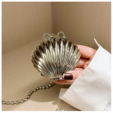 Mini Metal Shell/Heart Shape Bag One Shoulder Crossbody Fashion Bag