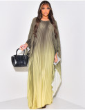 Women summer pleated printed Maxi dress