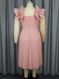 Women sleeveless Formal Party pleated Dress