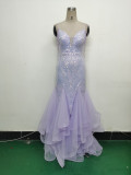Sequin Patchwork Mesh Luxury Evening Dress