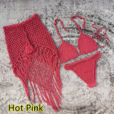Women bikini beach skirt Swimwear three-piece set