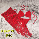 Women bikini beach skirt Swimwear three-piece set