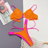 Women solid two pieces Swimwear