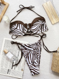 Women solid sexy bikini two pieces Swimwear