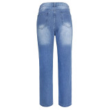 Women printed Denim Pants