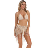Women bikini beach skirt Swimwear three-piece set