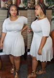 Plus Size Women Loose Solid Dress