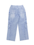 Women retro trend Cargo Denim Pants