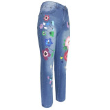 Women printed Denim Pants