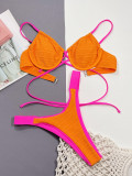 Women solid two pieces Swimwear