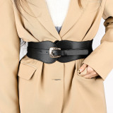 Women retro pu Leather elastic belt