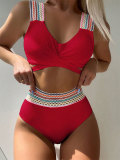 Sexy Swimsuit Women's High Waist Two Piece Beach Bikini