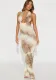 Women's Dress Tie-Dye Halter Neck Sexy Fashion Long Dress