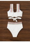 Sexy Swimsuit Women's High Waist Two Piece Beach Bikini