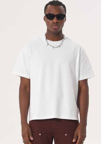 Men's Short Sleeve Solid Color Cotton T-Shirt