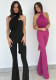 Women summer Strapless Halter Neck Jumpsuit