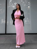 Women French Sexy Vest and Long Skirt Two-piece Set