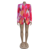 Fashion Women's Long-Sleeved Printed Blazer Trendy Jacket