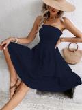 Trendy Women Summer Sexy Strapless Slim Fit A-Line Holidays Dresses