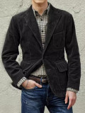 Spring Autumn Corduroy Blazer Casual Men's Jacket