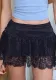 Fashion Street Style Metal Wide Belt Low-Waist Pleated Mini Skirt