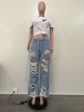 Sexy Fashion Ripped Denim Pants