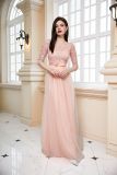 Sexy Lacemesh Half-Sleeve Wedding Party Evening Dress