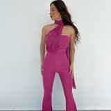 Women summer Strapless Halter Neck Jumpsuit