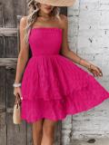 Trendy Women Summer Sexy Strapless Slim Fit A-Line Holidays Dresses