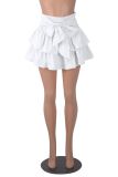 Women Solid Sexy Bow Pleated Skirt