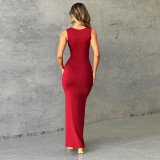 Women French Off Shoulder Solid Dress